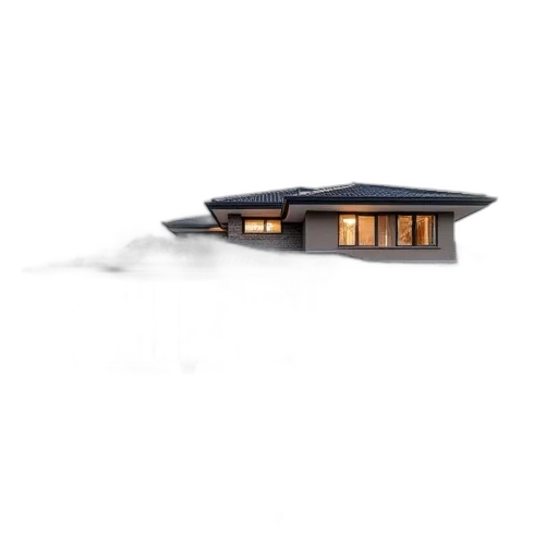 building, furniture, umbrella, 3d render transparent PNG cut-out