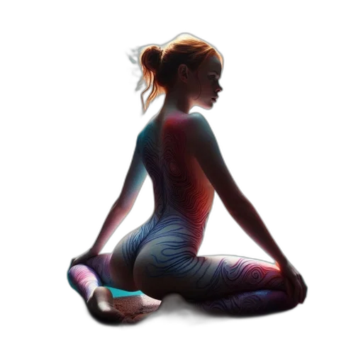 photorealistic, 3d render, concept art, neon transparent PNG cut-out