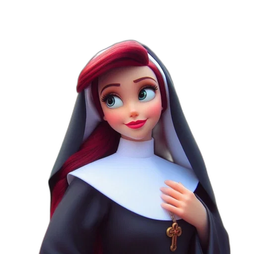 dress, staff, crown, 3d render transparent PNG cut-out