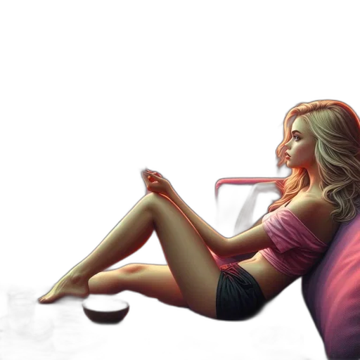 umbrella, furniture, concept art, watercolor transparent PNG cut-out
