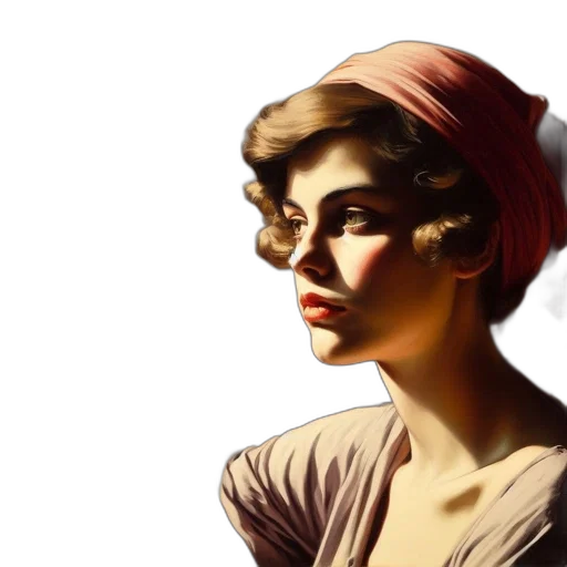 hat, dress, face, crown transparent PNG cut-out