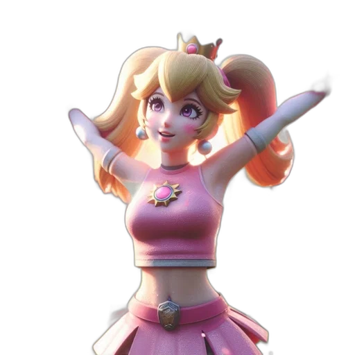 dress, staff, weapon, crown transparent PNG cut-out