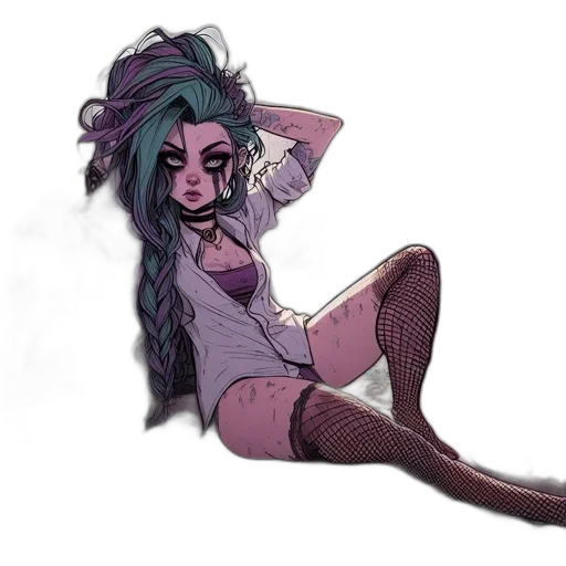 hair, creature, dress, watercolor transparent PNG cut-out