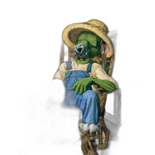 mask, staff, furniture, creature transparent PNG cut-out