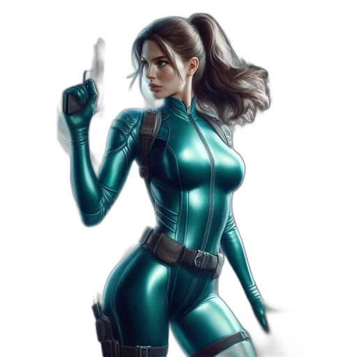 comic book art, concept art, cyberpunk, fantasy art transparent PNG cut-out