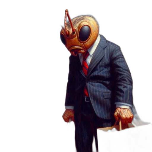 mask, robot, staff, creature transparent PNG cut-out