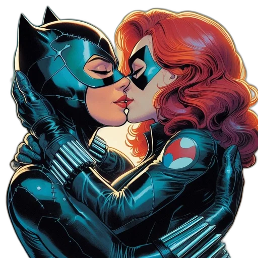 comic book art, concept art, two, animated transparent PNG cut-out