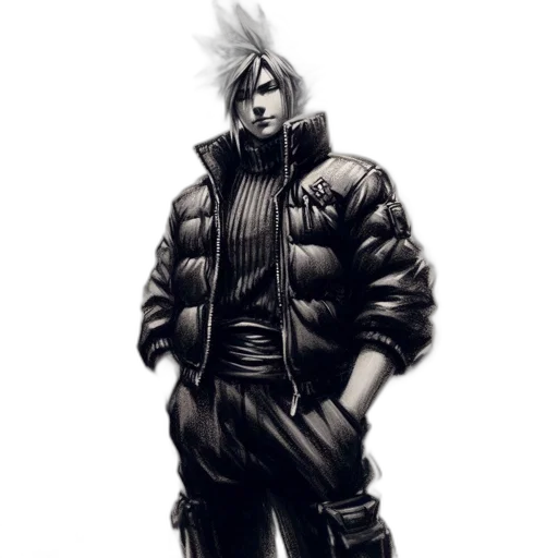 jacket, concept art, comic book art, cyberpunk transparent PNG cut-out
