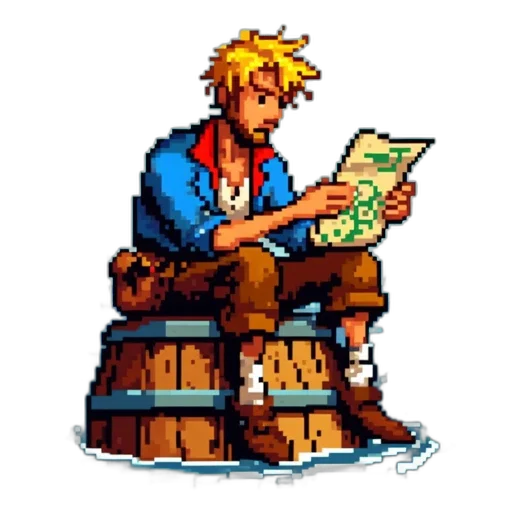 staff, pixel art, concept art, comic book art transparent PNG cut-out