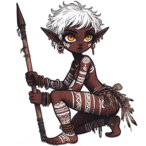 staff, creature, dragon, fantasy art transparent PNG cut-out