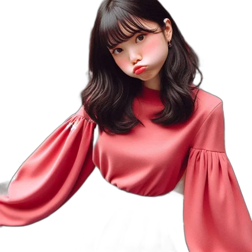 dress, face, photorealistic, anime transparent PNG cut-out
