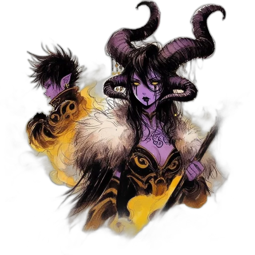dragon, creature, mask, staff transparent PNG cut-out