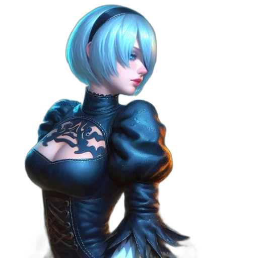 dress, jacket, staff, robot transparent PNG cut-out