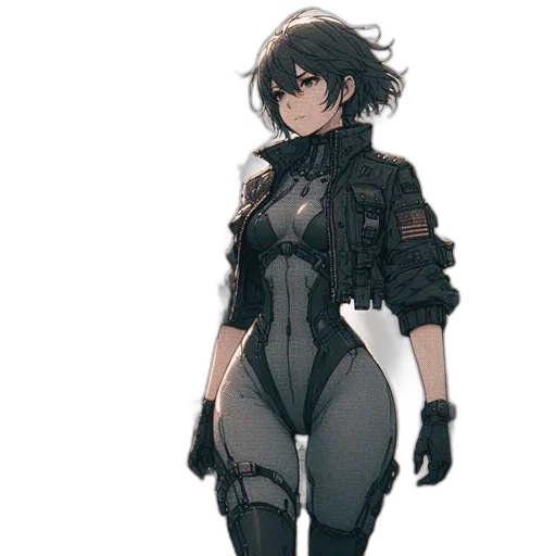 jacket, robot, dress, weapon transparent PNG cut-out