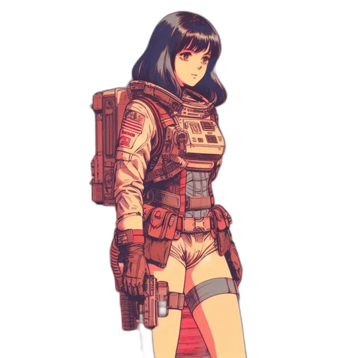 jacket, weapon, dress, robot transparent PNG cut-out