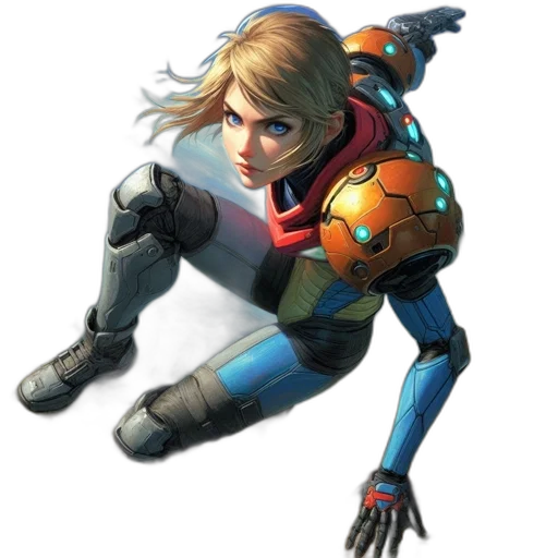 robot, weapon, face, jacket transparent PNG cut-out