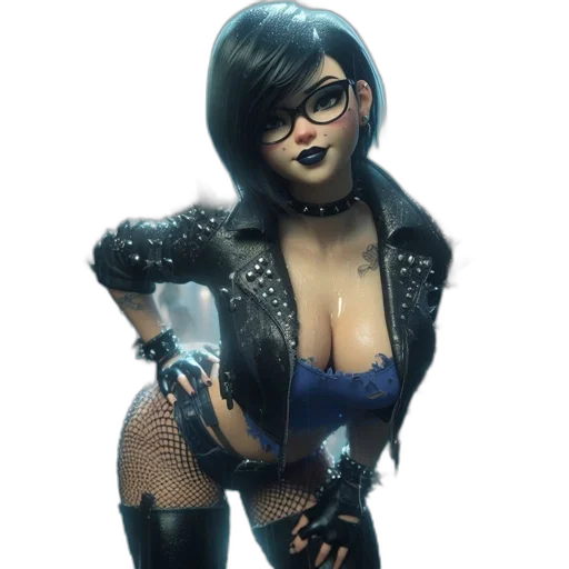 concept art, cyberpunk, 3d render, comic book art transparent PNG cut-out