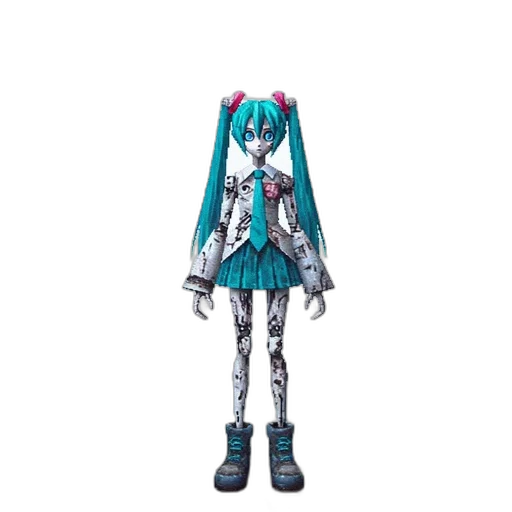 robot, dress, staff, creature transparent PNG cut-out