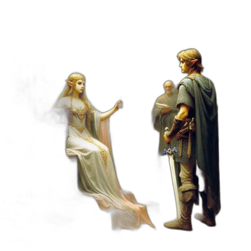 concept art, fantasy art, oil painting, pixel art transparent PNG cut-out