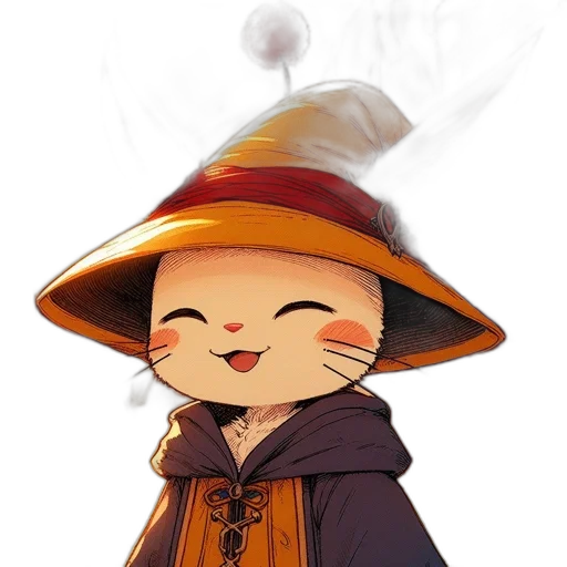 staff, hat, mask, dragon transparent PNG cut-out