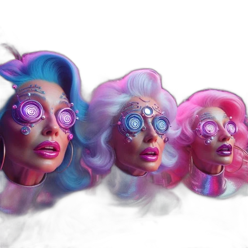 mask, concept art, cyberpunk, 3d render transparent PNG cut-out