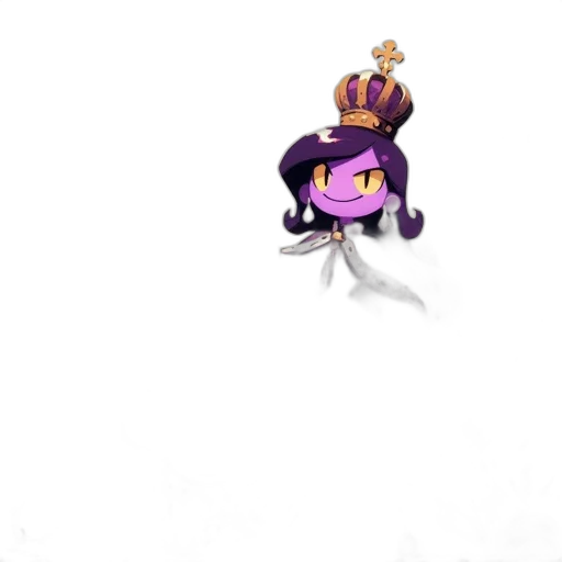 crown, hat, staff, creature transparent PNG cut-out