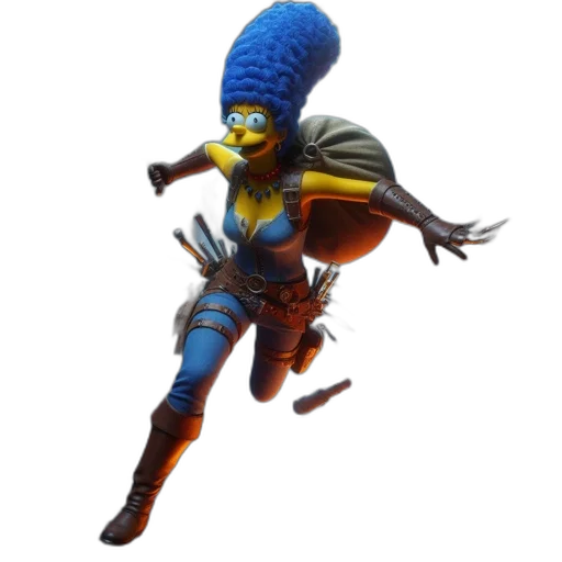 staff, hat, creature, weapon transparent PNG cut-out