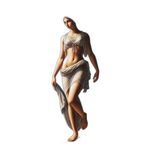 dress, jewelry, oil painting, concept art transparent PNG cut-out