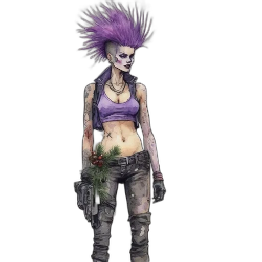 concept art, cyberpunk, fantasy art, pixel art transparent PNG cut-out