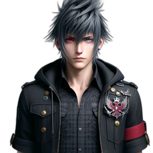 jacket, face, concept art, 3d render transparent PNG cut-out