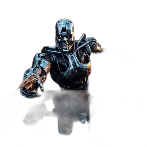 robot, concept art, comic book art, 3d render transparent PNG cut-out
