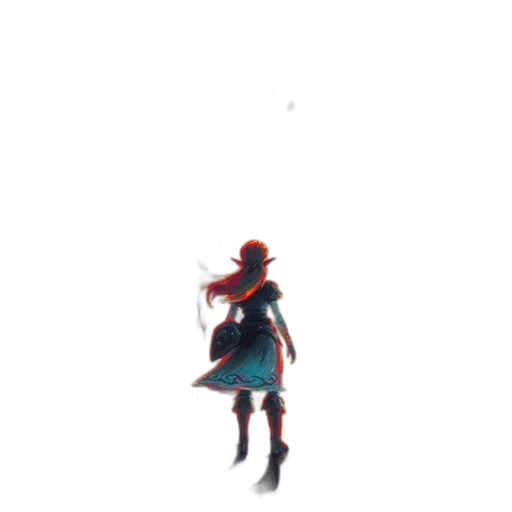 dress, staff, creature, weapon transparent PNG cut-out