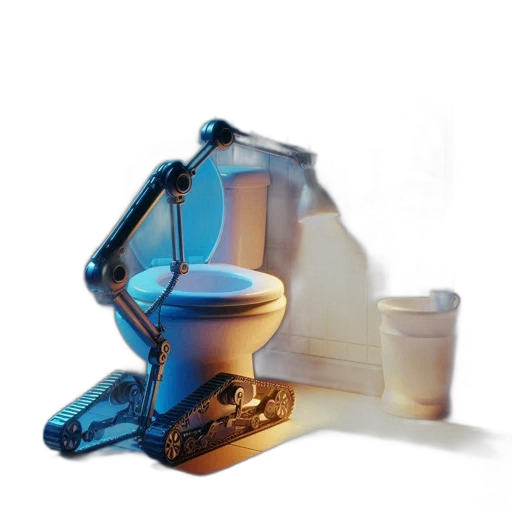 robot, furniture, 3d render, concept art transparent PNG cut-out
