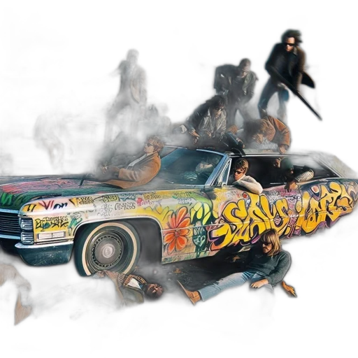 car, concept art, photorealistic, fire transparent PNG cut-out