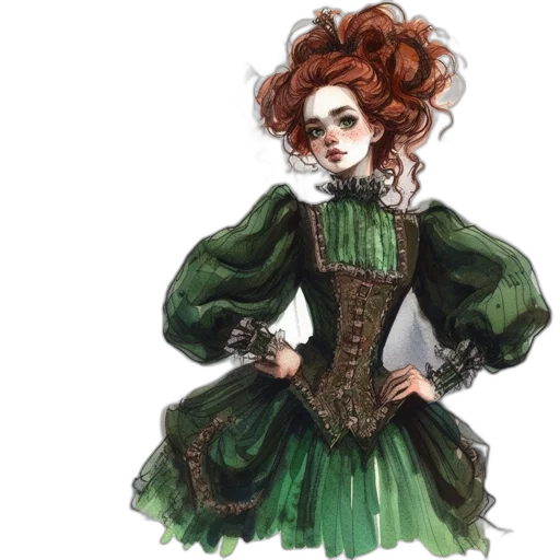 dress, jacket, concept art, fantasy art transparent PNG cut-out