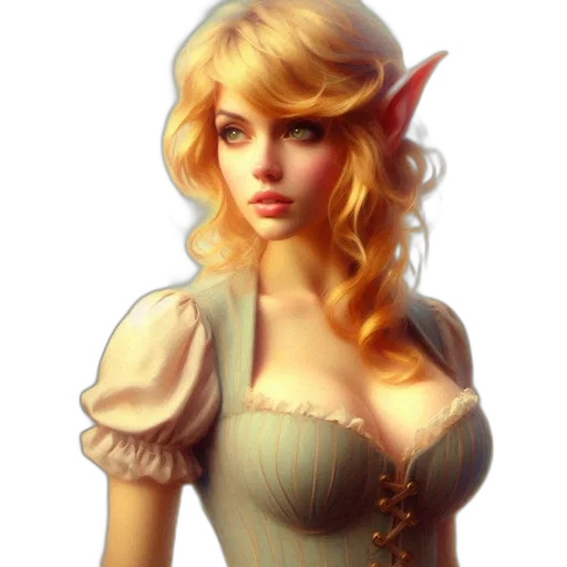 dress, dragon, staff, face transparent PNG cut-out