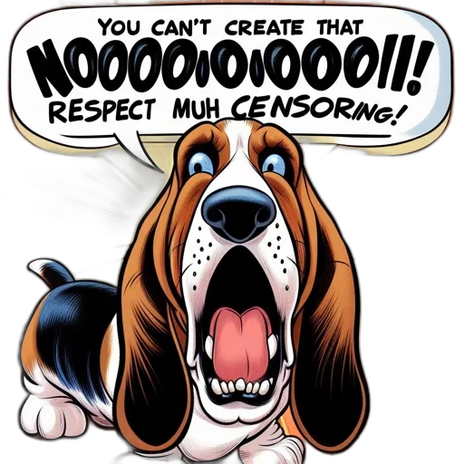 cartoon, comic book art, animated, basset transparent PNG cut-out