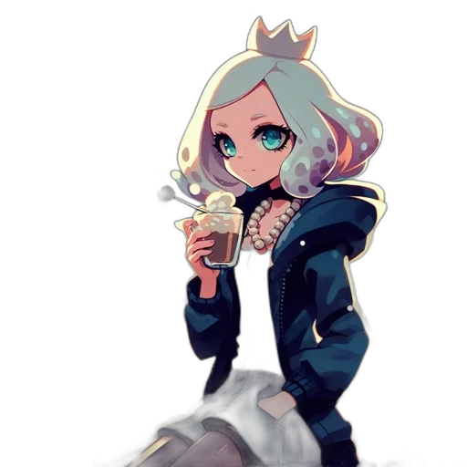 crown, jacket, staff, pixel art transparent PNG cut-out