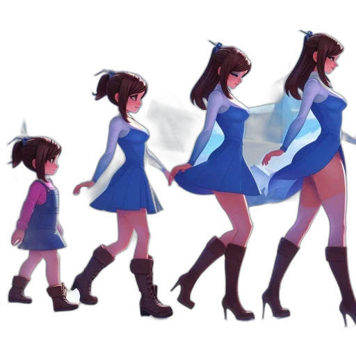 dress, concept art, pixel art, anime transparent PNG cut-out