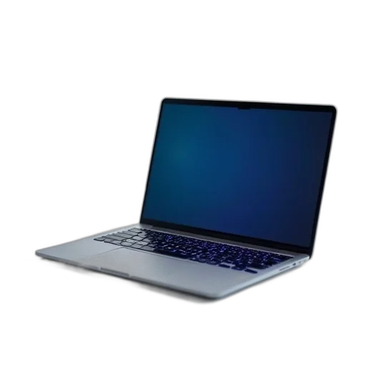 sleek, modern, silver, laptop transparent PNG cut-out