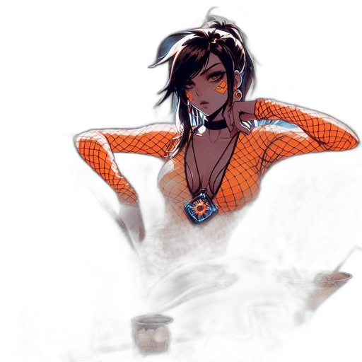 comic book art, concept art, fantasy art, watercolor transparent PNG cut-out
