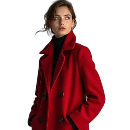 jacket, staff, dress, red transparent PNG cut-out