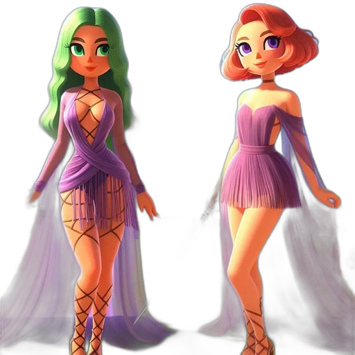 dress, concept art, 3d render, fantasy art transparent PNG cut-out