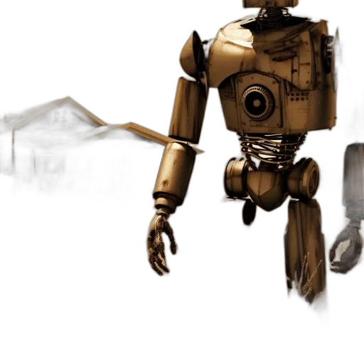 robot, concept art, 3d render, fantasy art transparent PNG cut-out