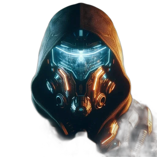mask, face, jacket, weapon transparent PNG cut-out