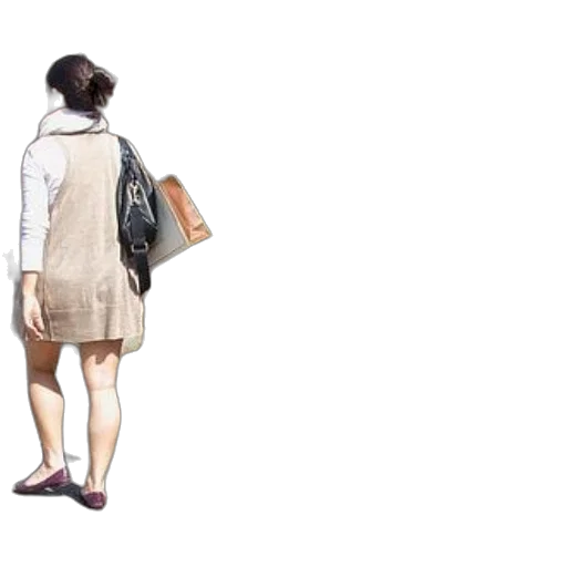 jacket, dress, staff, shoes transparent PNG cut-out