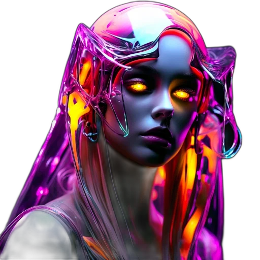 face, mask, robot, creature transparent PNG cut-out