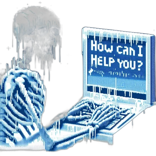 robot, vaporwave, cyberpunk, pixel art transparent PNG cut-out