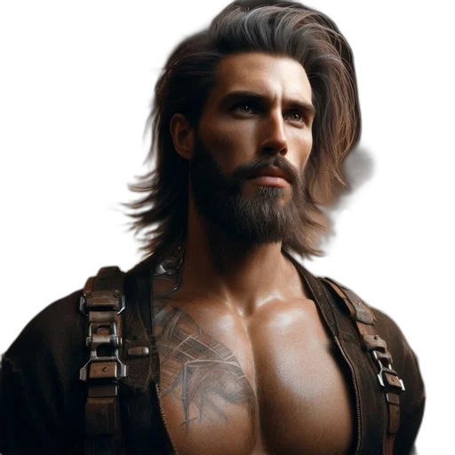 hair, photorealistic, concept art, fantasy art transparent PNG cut-out
