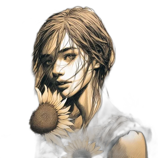 face, mask, flower, creature transparent PNG cut-out